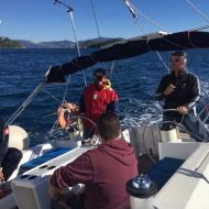 Ο Γιώργος κατά τη διάρκεια μέρας εκπαίδευσης για ιστιοπλοΐα στην Σκιάθο - 13 Νοεμβρίου 2016 Φωτογραφία: Nautical Club of Skiathos Facebook