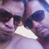 Ο Γιώργος μαζί με τον φίλο και συνεργάτη του Πάνο στο Salto Water Sports στις Κουκουναριές στη Σκιάθο - 10 Ιουνίου 2018 Φωτογραφία: salto_watersports Instagram