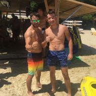 Ο Γιώργος με φαν στο Salto WaterSports στις Κουκουναριές Σκιάθου - 21 Ιουλίου 2018 Φωτογραφία: panos_vartsa Instagram