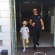Ο Γιώργος μαζί με τον μικρό Άγγελο από τη Δράμα, ο οποίος ευχήθηκε να γνωρίσει τον Γιώργο από κοντά - 9 Ιουλίου 2018 Φωτογραφία: makeawish.gr